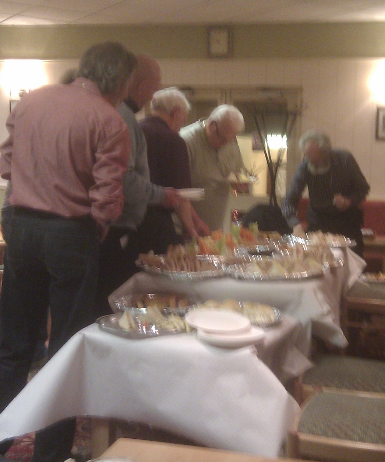 The buffet was very popular!